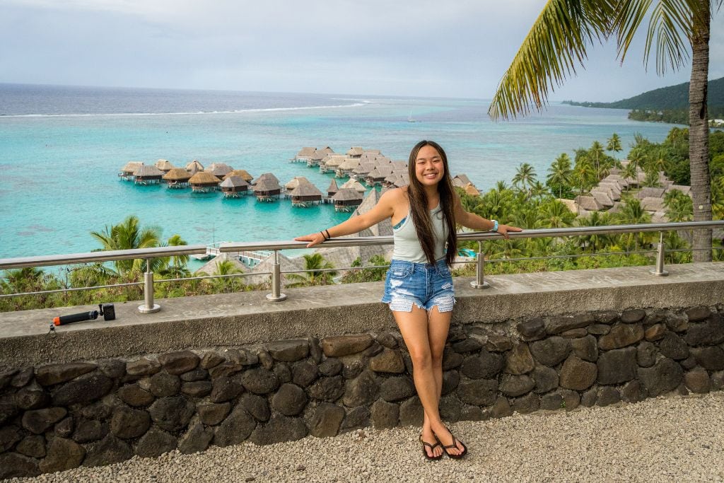 A picture of myself at Toatea lookout. It is only a couple minute drive away from the ferry port and is a must visit during your day trip to Moorea.