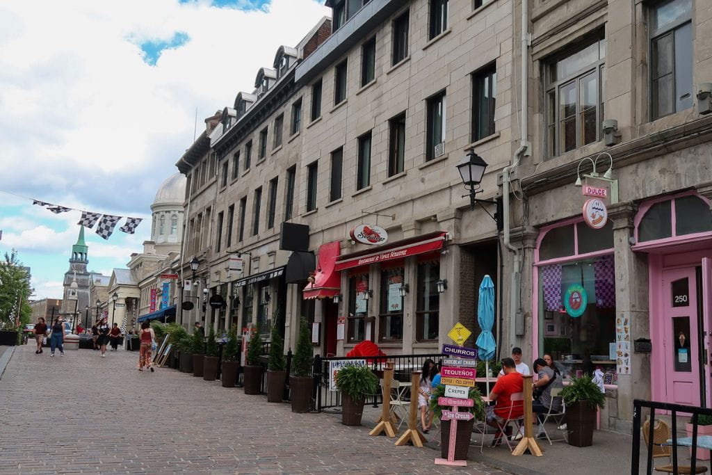 A picture of Rue Saint Paul in Old Town. You'll want to add this to your 5 days in Montreal itinerary if you want to experience a bit of Europe without being in Europe!