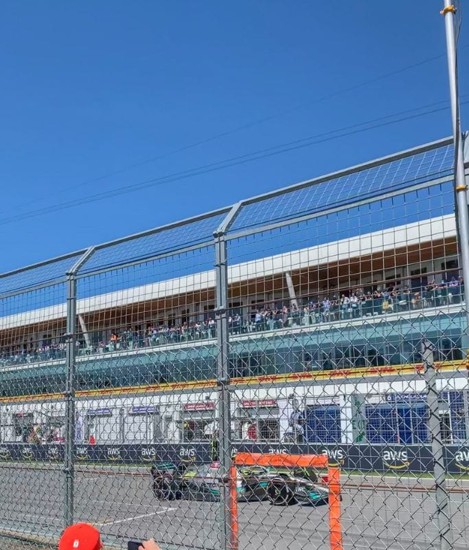 A picture of a very small section of Gilles Villeneuve Circuit, where the F1 Canadian Grand Prix is held.