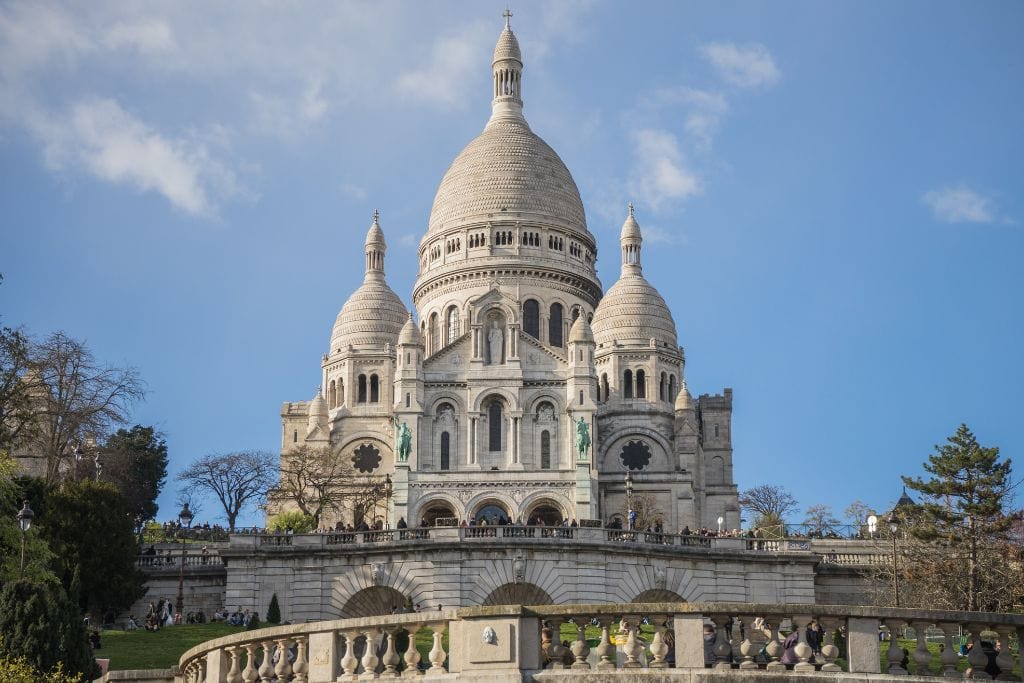 A picture of Sacre Cœur, which is at the pinnacle of Montmartre. 