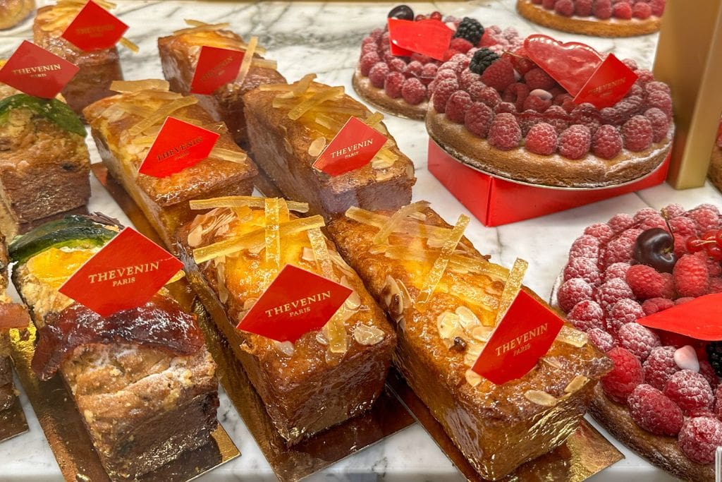 A picture of the mouthwateringly good pastries in Paris.