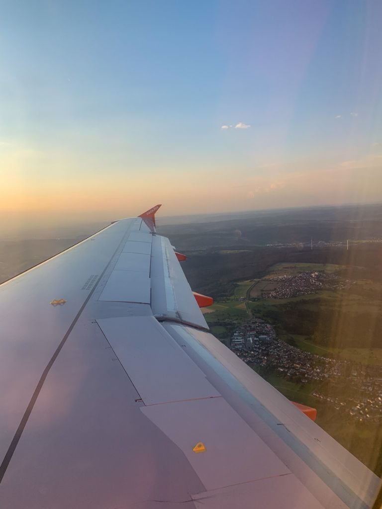 A picture of the greenery as my plane descended into Stuttgart International Airport.