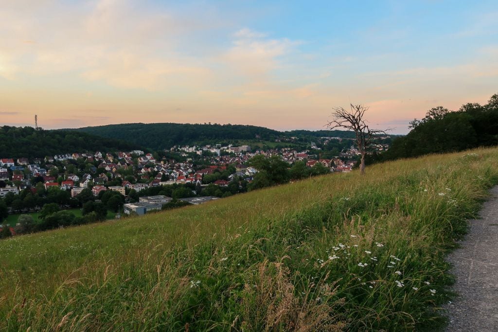 A picture of Osterberg in Tubingen. Watching the sunset from the hills in Osterberg is one of best ways to end your visit in Tubingen.
