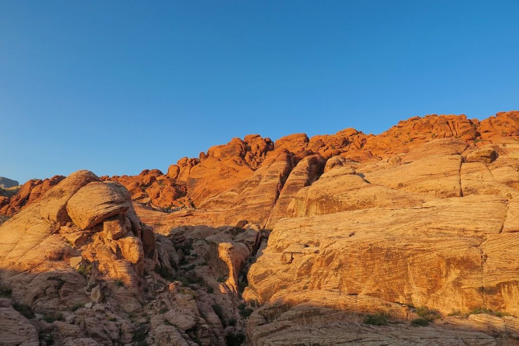 A picture of striking Red Rock formations at Red Rock Canyon.