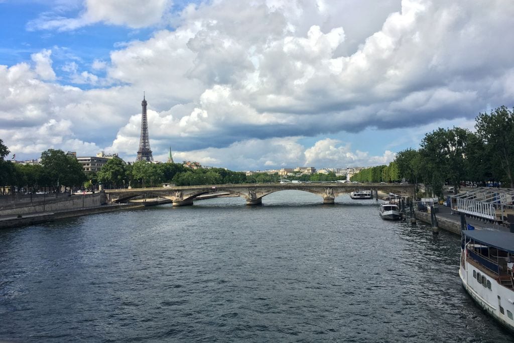 A picture of one of the more than dozen bridges that can be found over the Seine.