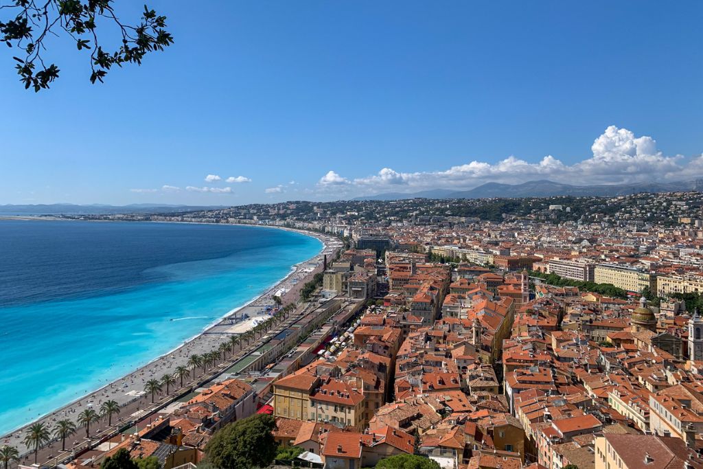 A picture of the incredible view that can be seen from the top of Castle Hill. This is an absolute must visit spot during your one day in Nice France.