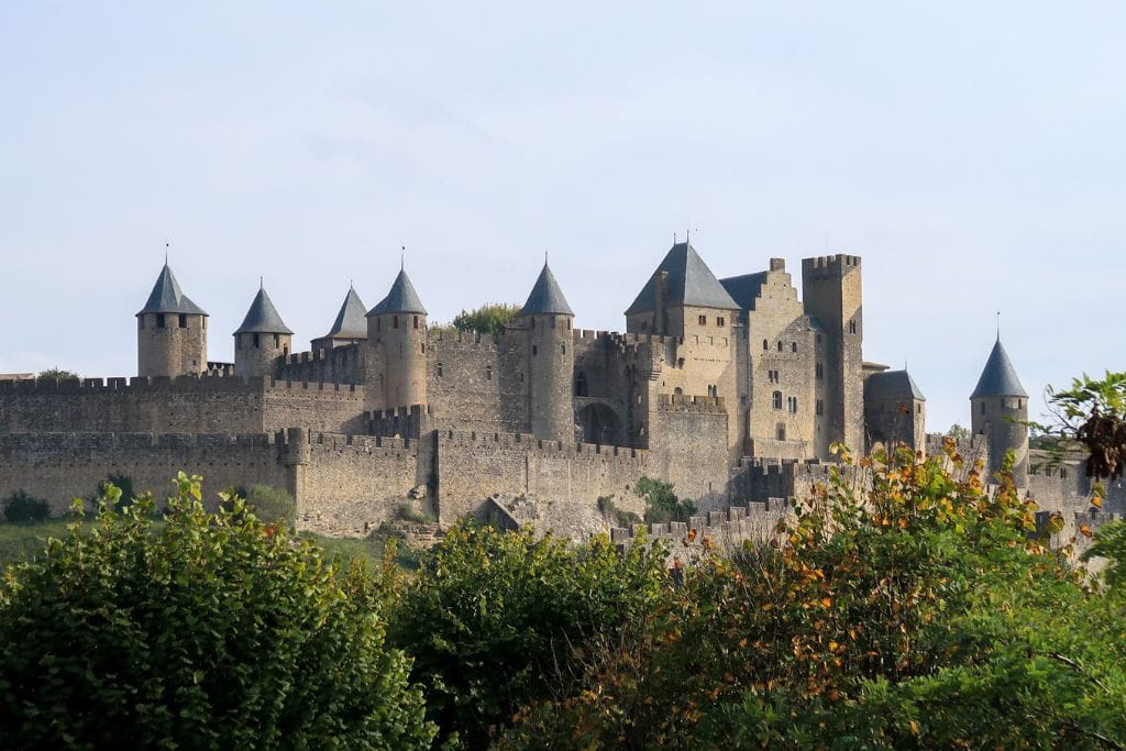A picture of the Cité de Carcassonne taken from Pont Vieux.