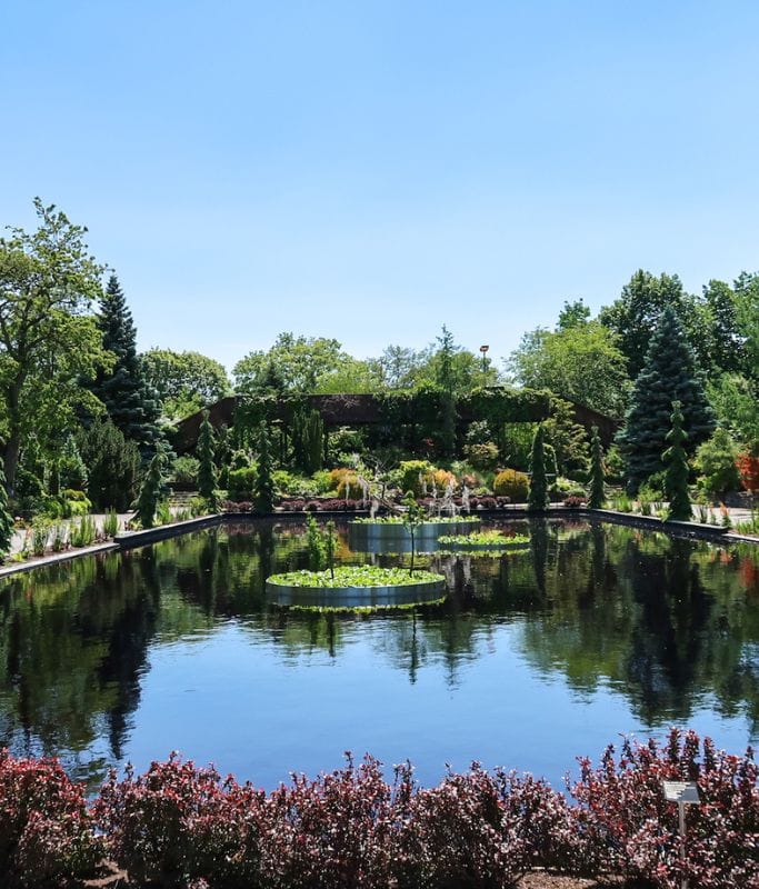 One of the beautiful landscape designs that can be seen at Montreal's Botanical Gardens. This is a place that everyone should prioritize seeing on their trip to Montreal, Canada.