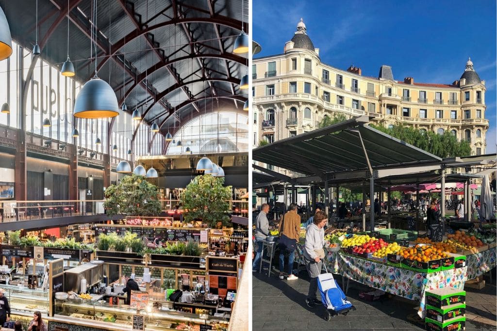 A picture of Liberation Market and the shops that can be found inside the Gare du Sud. I recommend starting your one day in Nice France here to get the freshest foods!