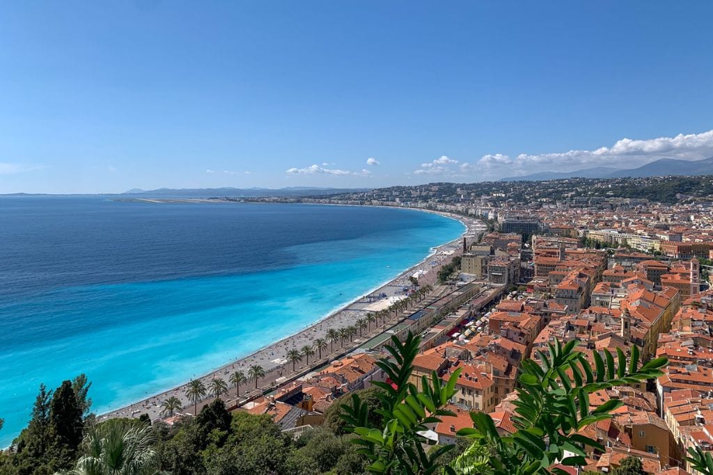 A picture of the view of from the very top of Castle Hill. Again, climbing to the top is something you won't want to miss out of seeing during your one day in Nice France.