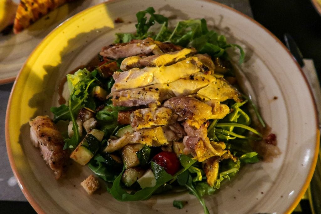 A picture of the salad that I ate at Batak Grill. This restaurant is a fabulous place to dine at during your 3 days in Zagreb.