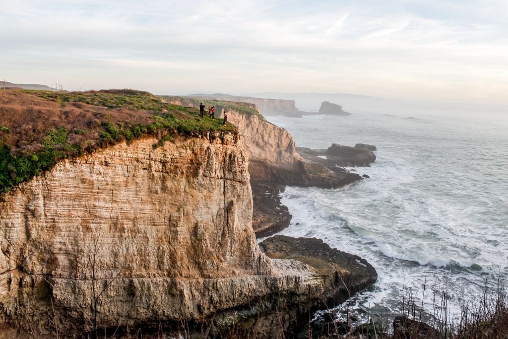 A picture of the coastal bluffs in Santa Cruz. The town's close proximity prevents it from snowing in Santa Cruz.