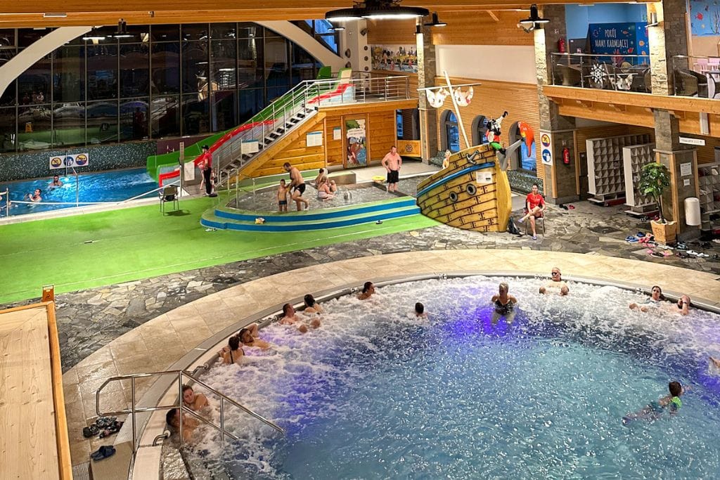 A picture of one of the children's areas at chocholow thermal baths termy chocholowskie. The general floor is the best area for families visiting.