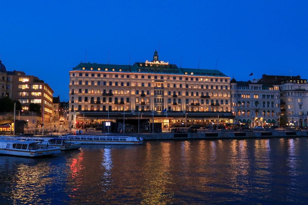 A picture of the Grand Hotel in Stockholm.