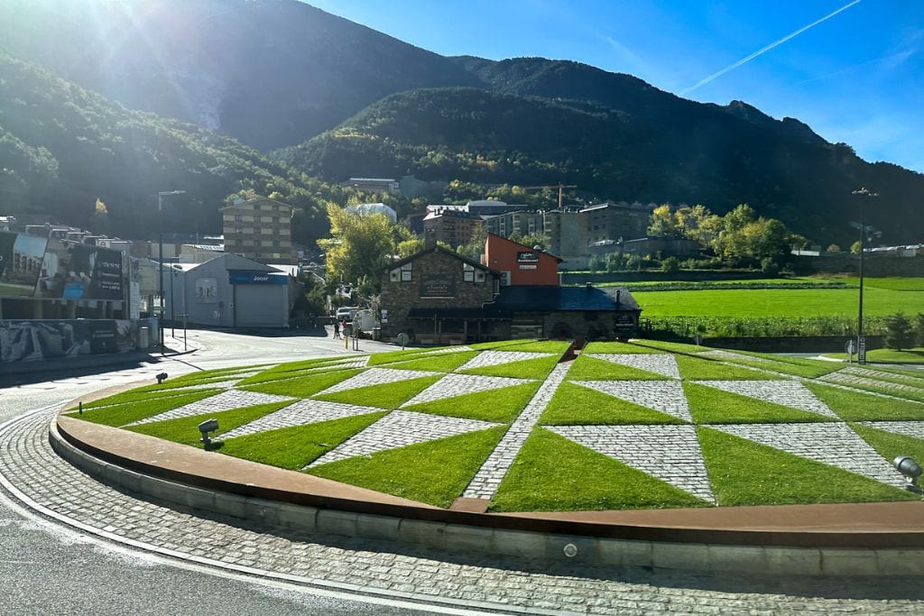 A picture of Andorra's well-maintained roads and infrastructure.