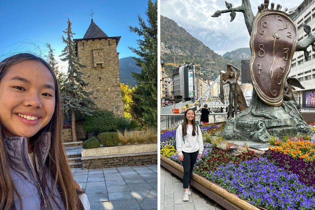 Two pictures of Kristin in Andorra!