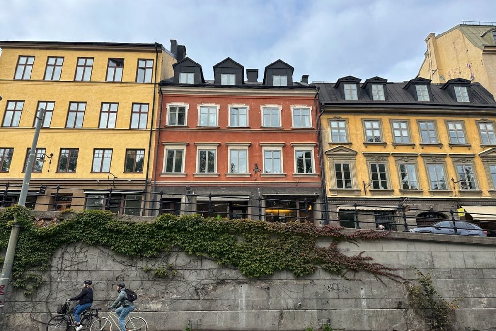 A picture of some buildings in Södermalm.