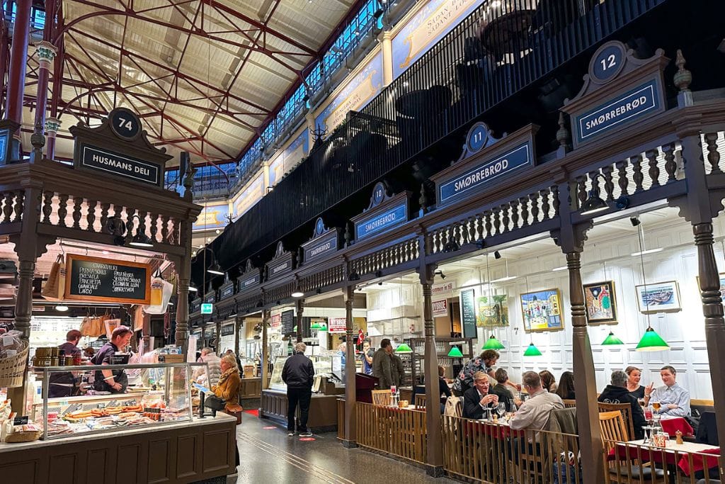 A picture of some of the antique stalls found at Östermalms Saluhall. This is another must visit place for delicious food during your 3 days in Stockholm.