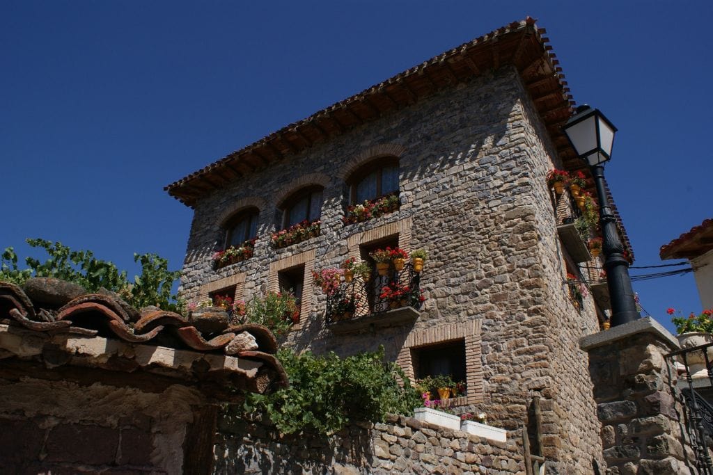 A picture of a older building in one of the medieval villages. During the wine tours to Rioja from Bilbao, you'll likely stop through Laguardia and see lots of older buildings.