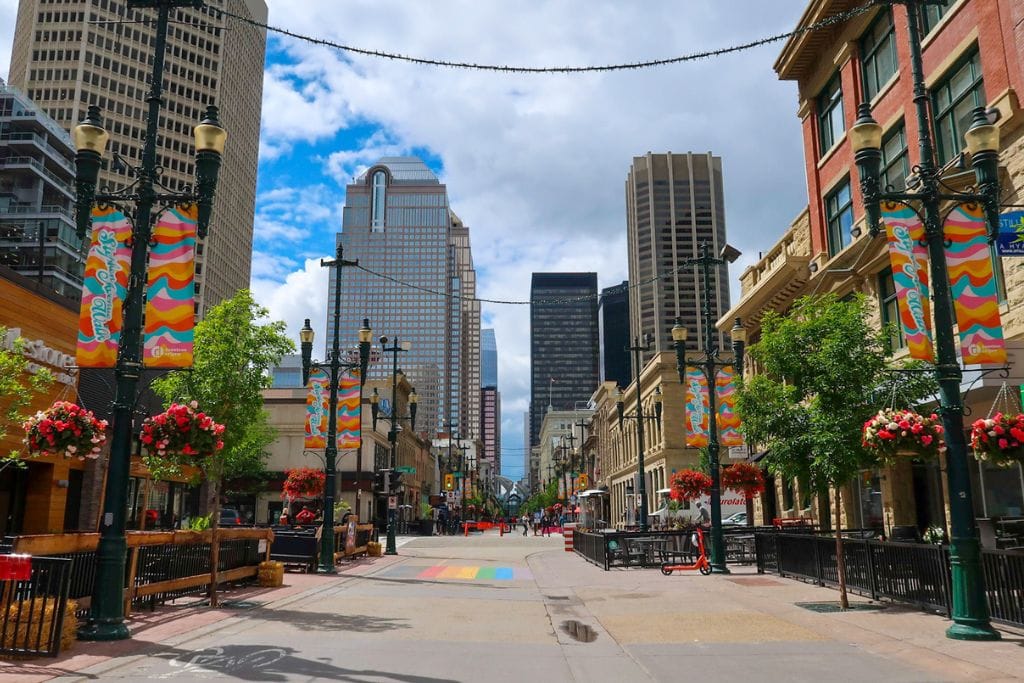 A picture of downtown Calgary. For those who have a limited time in Calgary, opt to do one of the Calgary to Banff Tours to make the most of your time.