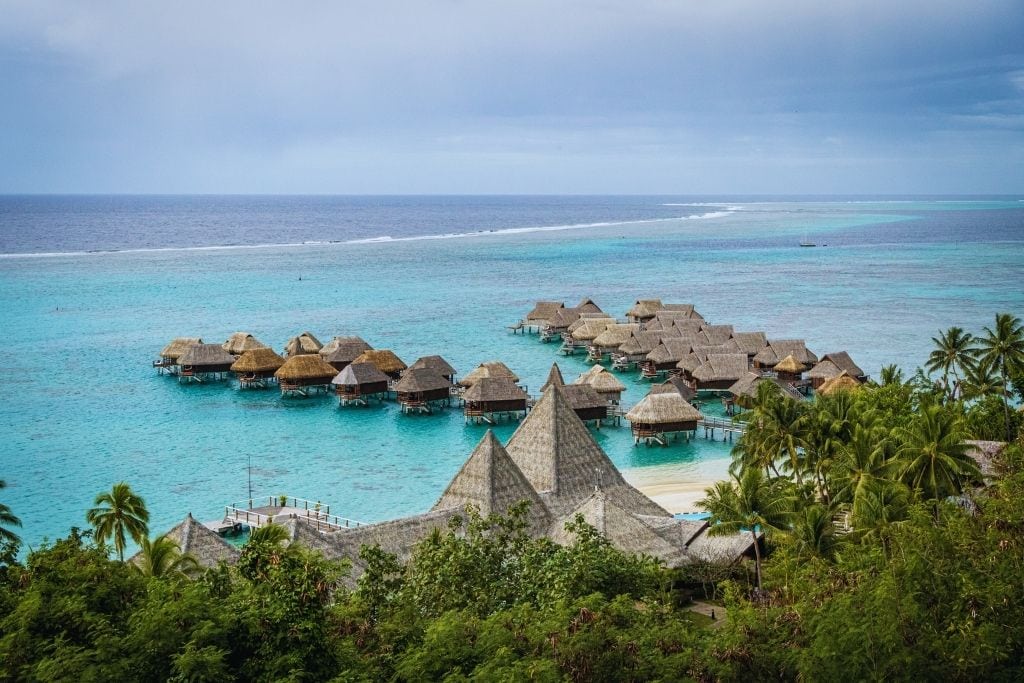 A picture of the Sofitel Kia Ora Beach resort, which is a common meeting place for several of the tours and excursions in Moorea.