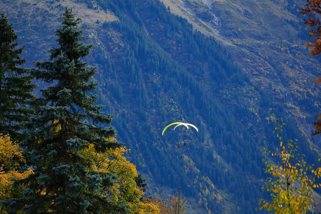 A picture of two people paragliding in Interlaken.