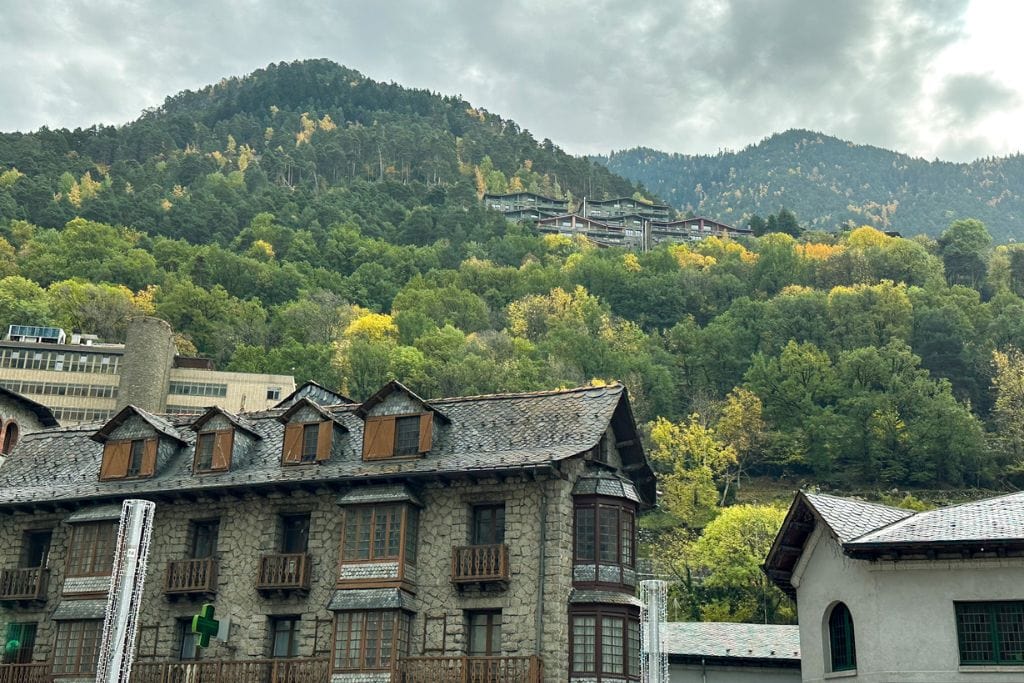 A picture of some housing in Andorra. There are tons of low-cost housing options in Andorra that makes visiting not expensive.