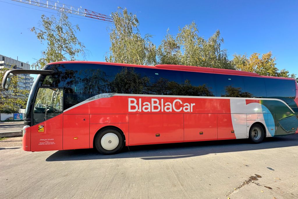 A picture of a BlaBlaCar bus, which I booked through Omio.