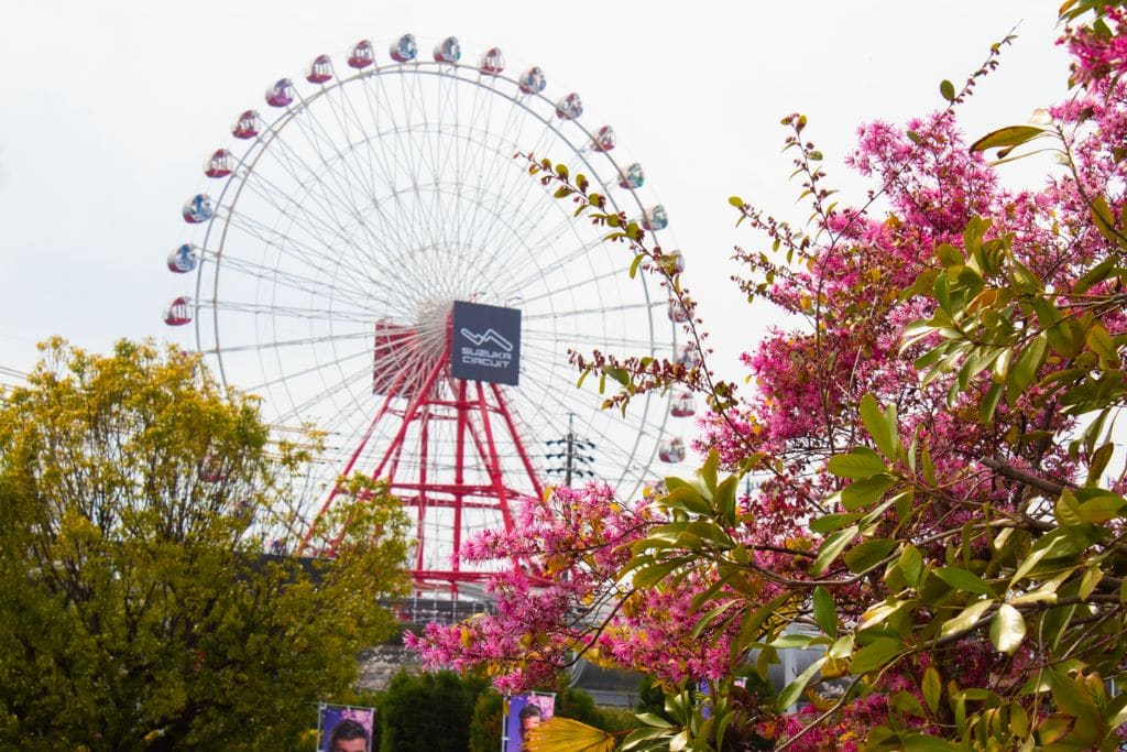 A picture of the famous ferris wheel at the Suzuka F1 circuit