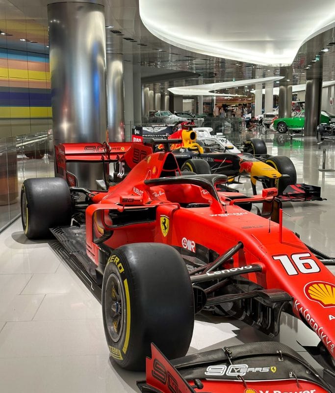 A picture of Charles F1 car that he won his first grand prix in. This is located in the Private Cars Collection of HSH Prince of Monaco.