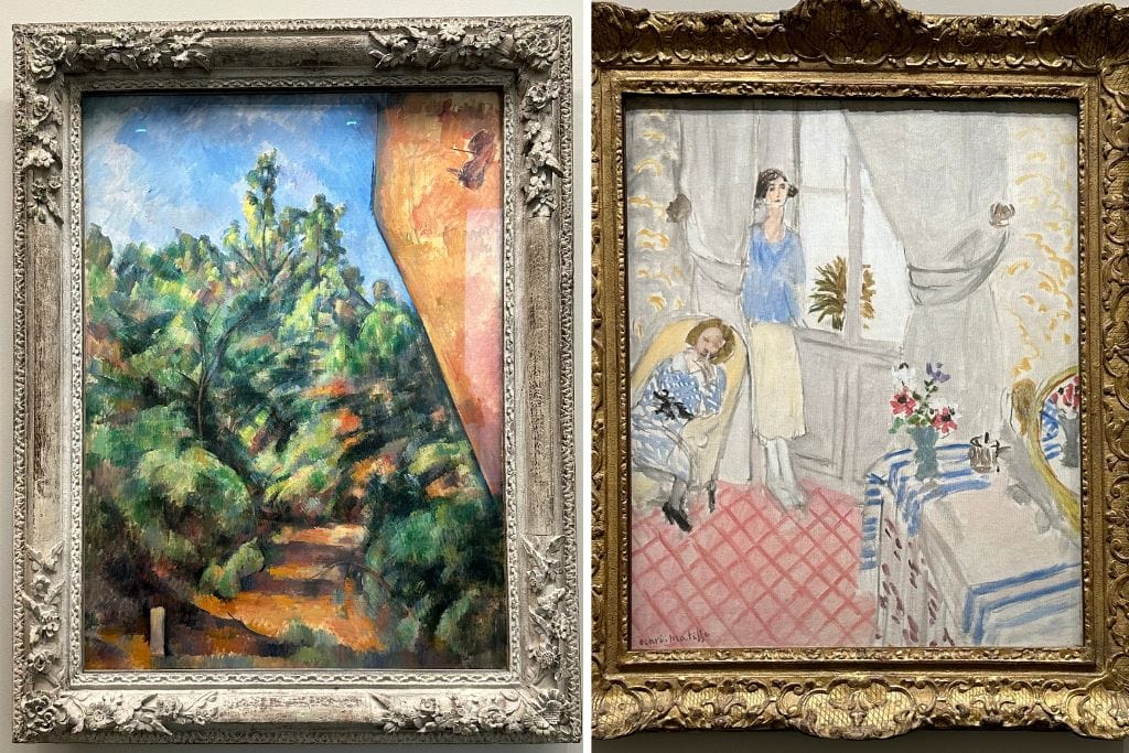 Tow pictures of paintings by Renoir. Seeing works by Picasso, Renoir, and Cezanne may be a reason why the Musée de l’Orangerie is worth it