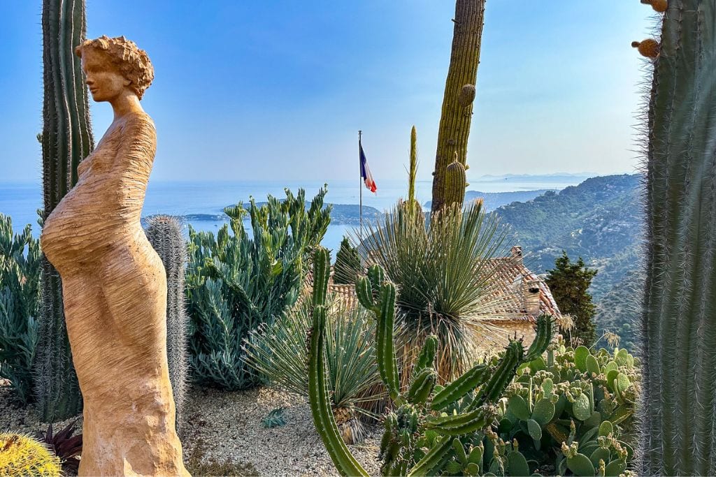 A picture of the view from Le Jardin Exotique. Coming here to see this view is one of the reasons do a day trip from Nice to Eze.