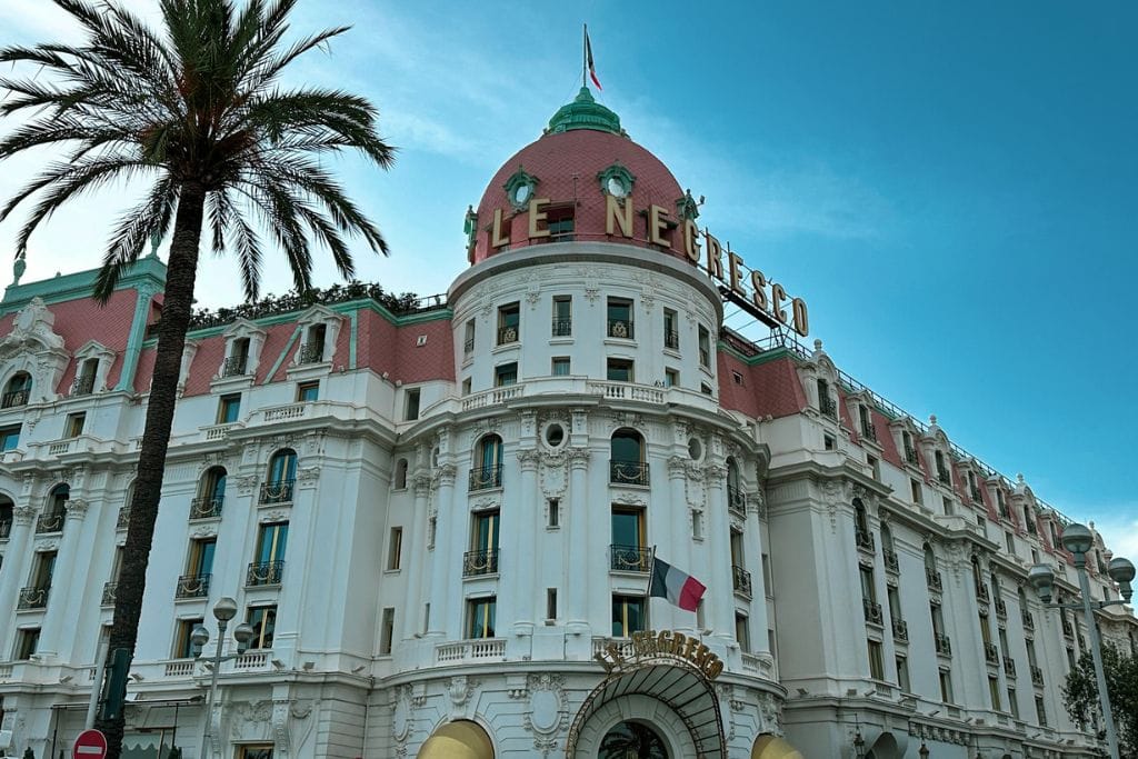 A picture of Le Negresco hotel in Nice.