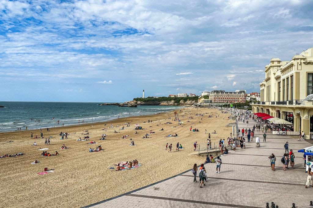 A picture La Grande Plage and the adjacent promenade. A must do while in Biarritz is to spend time at the lovely beaches!