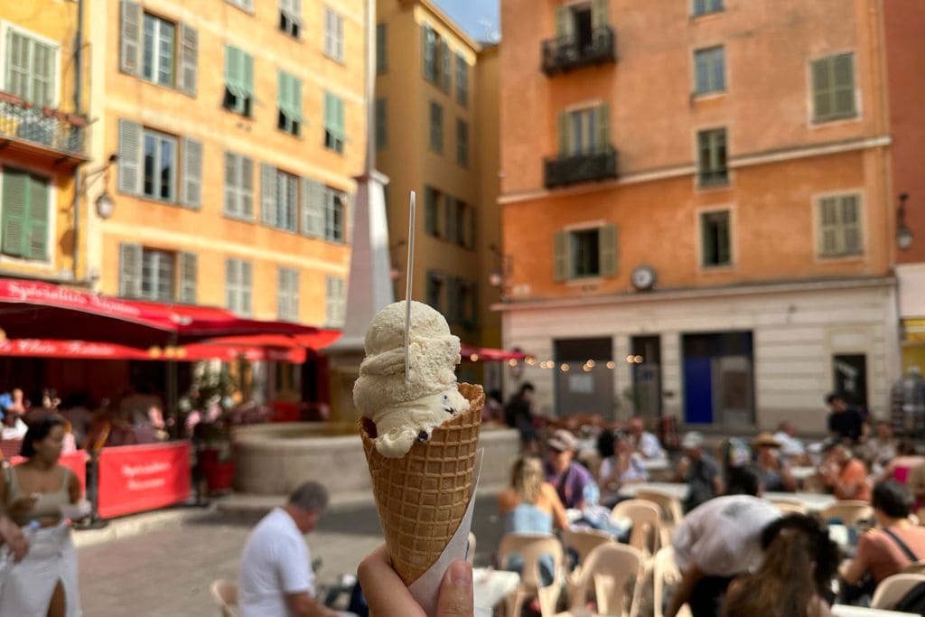 A picture of the best ice cream Nice has to offer! The many sweet treats you'll taste is probably my favorite bit about food tours in Nice.