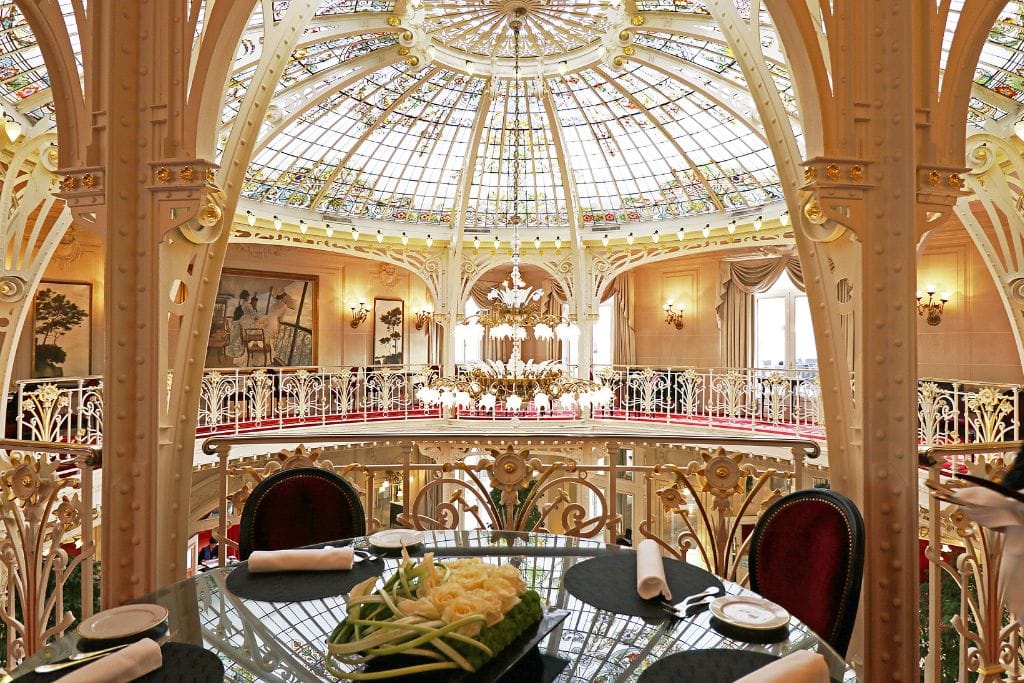 The decadent Jardin d'Hiver at Hôtel Hermitage, the second most popular 5 star hotel in Monaco.