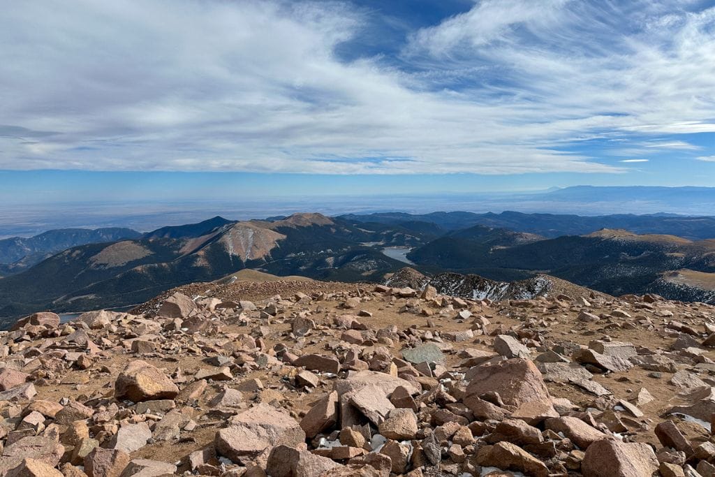 A picture I took from the top of Pikes Peak. Make sure to check the weather when planning your tour from Denver as the weather can be drastically different on top of Pikes Peak.