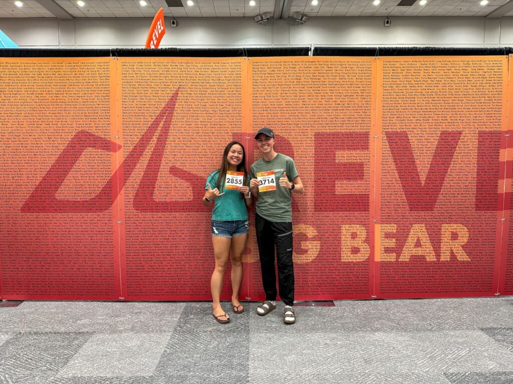 A picture of Kristin and her friend at the race expo.
