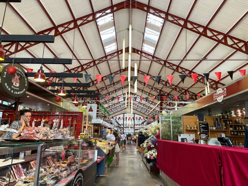 A picture of Les Halles, a giant, covered food market.