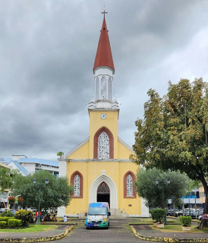 A picture of Notre Dame Cathedral in Papeete.