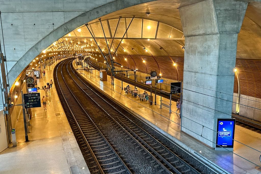 A picture of the Monaco train station. You will definitely pass through here if you decide to do a Nice to Monaco Day Trip via train.