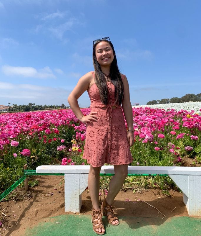 A picture of Kristin at the Carlsbad Flower Fields 