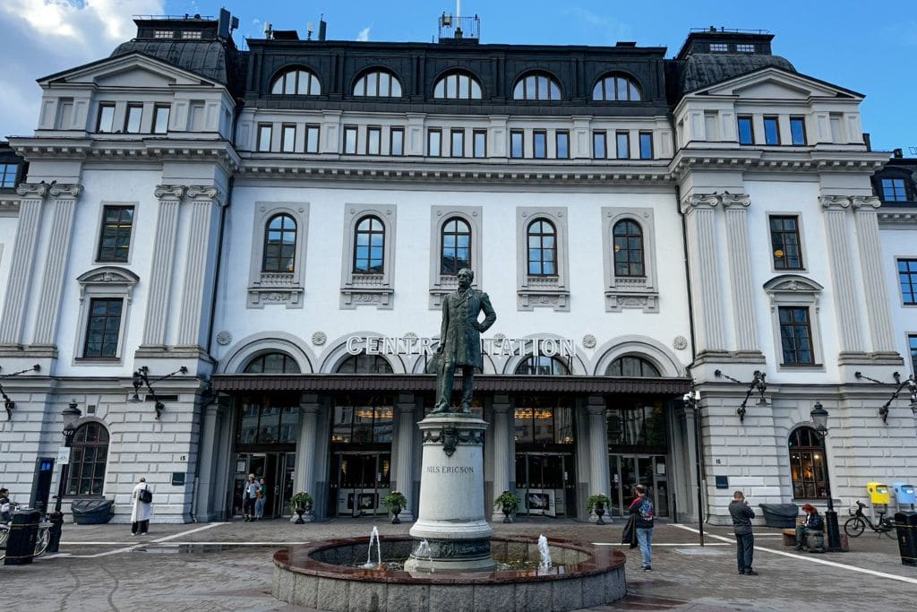 A picture of the entrance to the Stockholm central station. You can arrive via train for your 3 days in Stockholm if you're already in Europe.